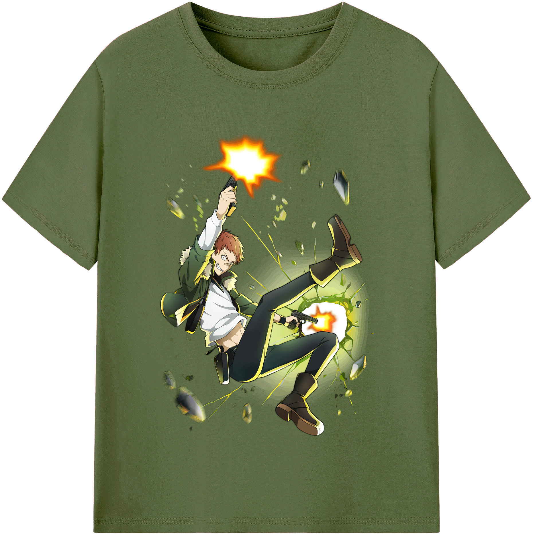 （画像用） 文豪ストレイドッグス Bungo Stray Dogs 綿100％半袖Tシャツ（フロントプリント）